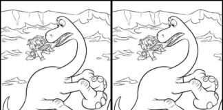 dinosaure trouver les différences livre de coloriage à imprimer