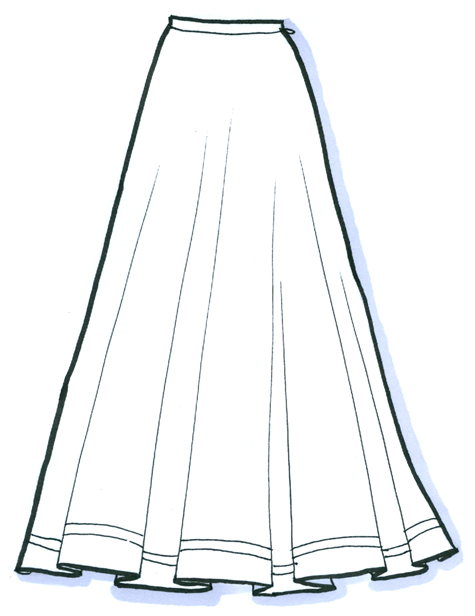 Long skirt printable picture