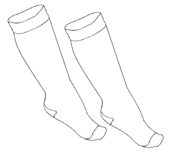 Dlouhé ponožky obrázek k vytištění