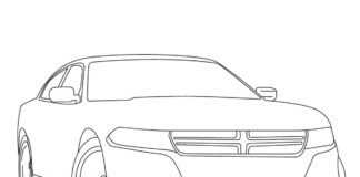 dodge charger coloring book to print