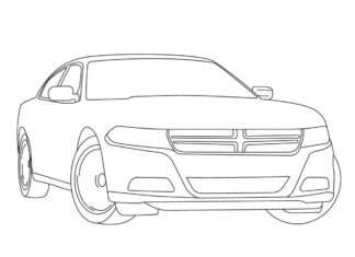 dodge charger coloring book to print