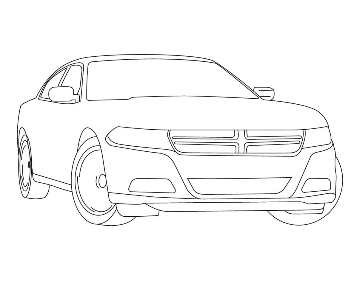 Dodge charger coloring book to print and online.