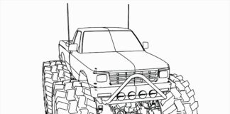 dodge ram monster truck coloring book to print