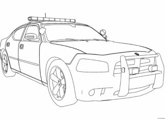dodge police car printable picture