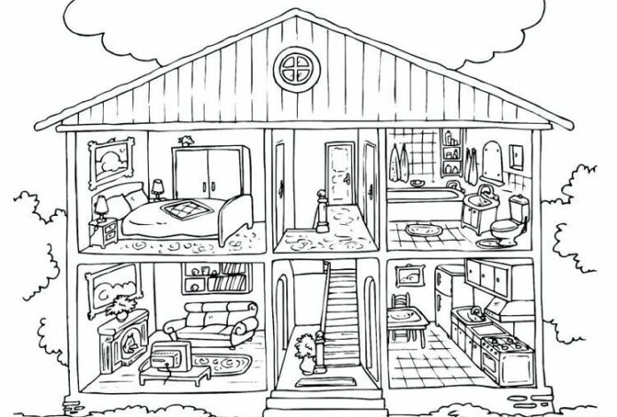 barbie house coloring book to print