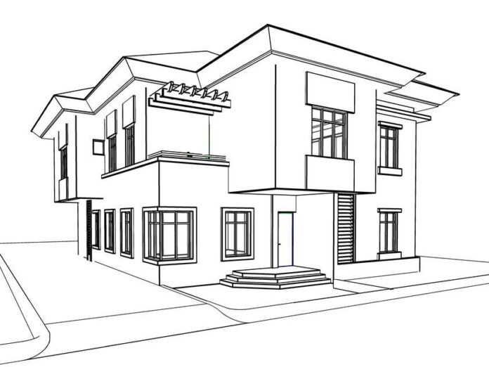 Single continuous line drawing luxury house building at big city. Home  architecture property isolated minimalism concept. Dynamic one line draw  graphic design vector illustration on white background 20616940 Vector Art  at Vecteezy