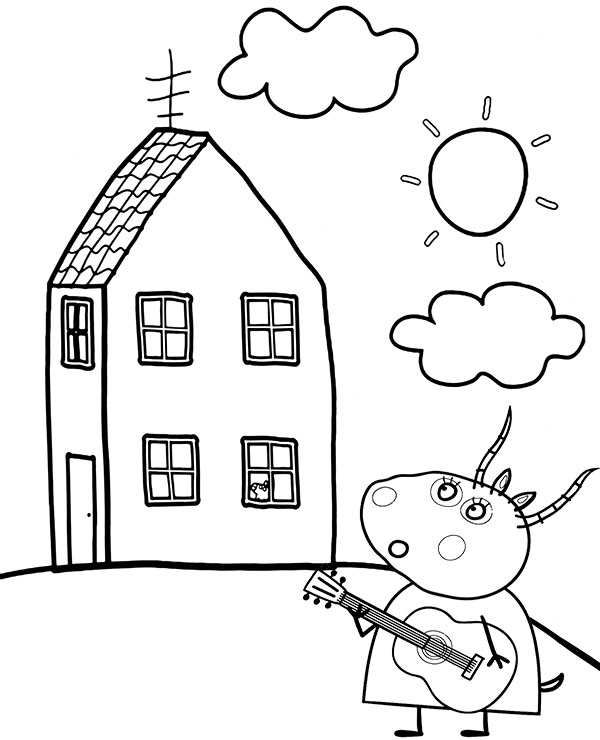 peppy's house coloring book to print