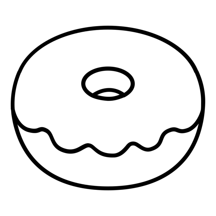 donut na vytlačenie omaľovánky