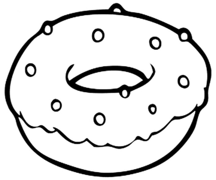 Donut mit Streuseln Malbuch zum Ausdrucken