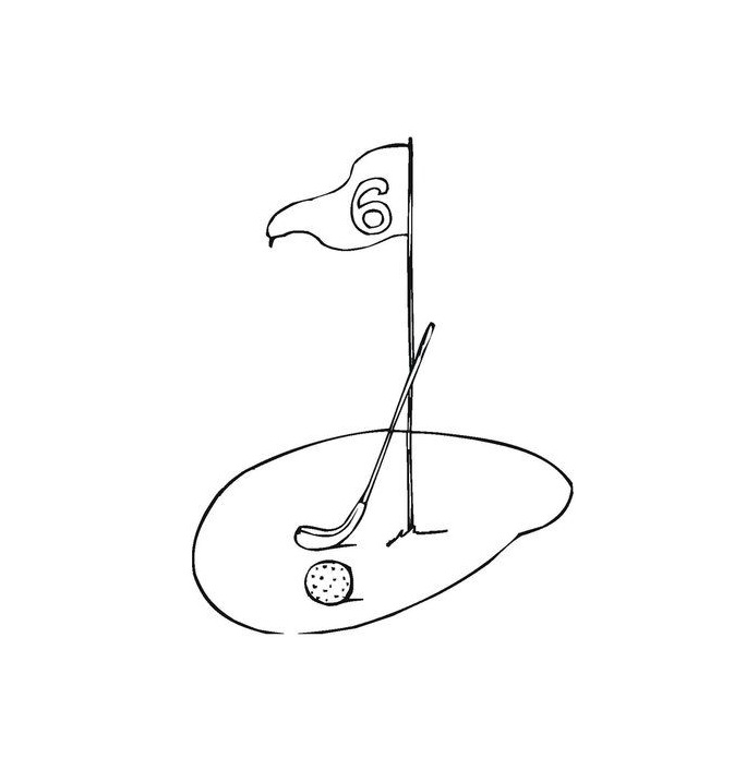 golfové jamky k vytisknutí omalovánky