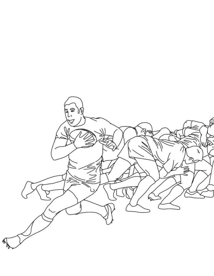 livre à colorier de l'équipe de rugby à imprimer