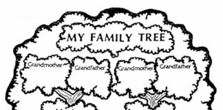 family tree coloring book to print