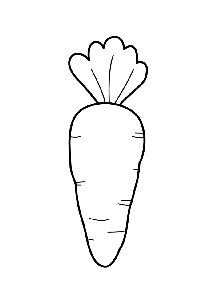 large carrot coloring book to print