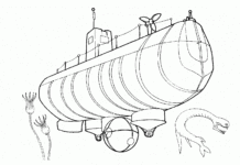 großes U-Boot-Malbuch zum Ausdrucken