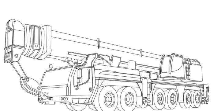 crane for special tasks coloring book to print