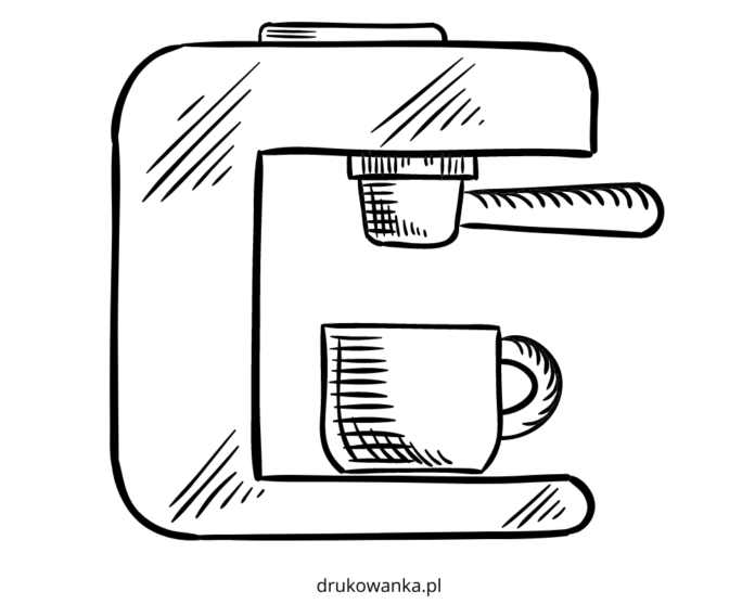 kaffemaskine farvebog til udskrivning