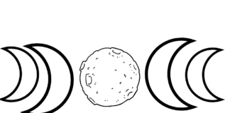 livre de coloriage des phases de la lune à imprimer