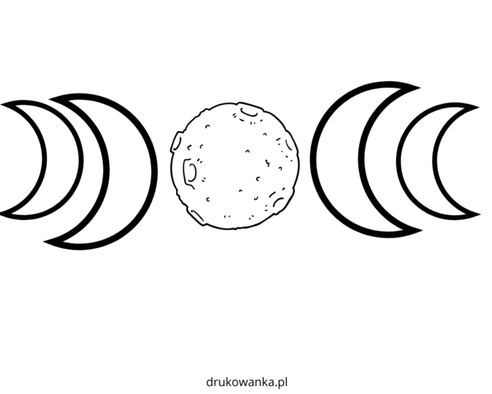 moon phases coloring book to print