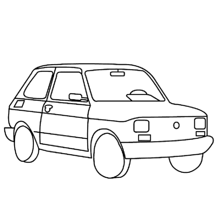 fiat 126p coloring book to print