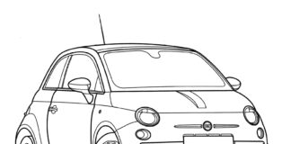 fiat 500 coloring book to print