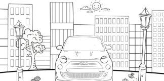 new fiat 500 printable picture