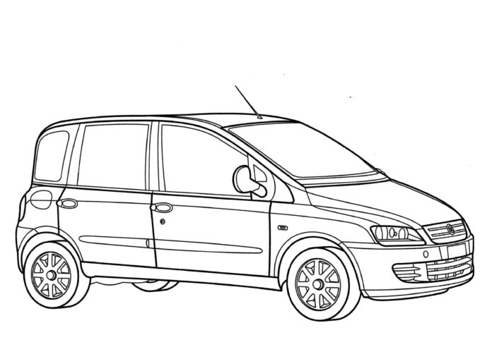fiat multipla colouring book to print