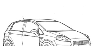 fiat punto coloring book to print