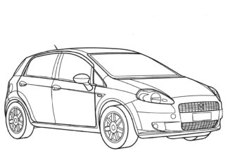 fiat punto coloring book to print