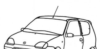 fiat siecento colouring book to print