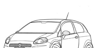 fiat tipo colouring book to print