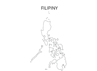carte des philippines - livre de coloriage imprimable