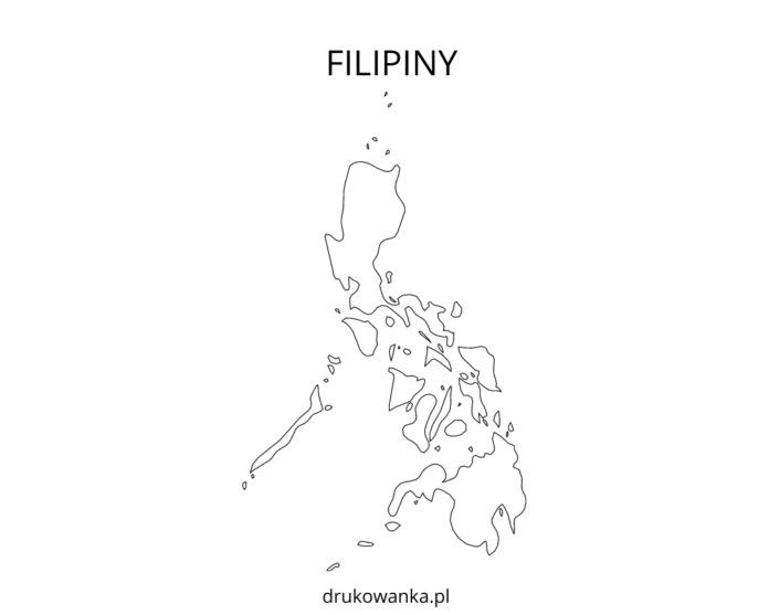 Filipíny mapa omalovánky k vytisknutí