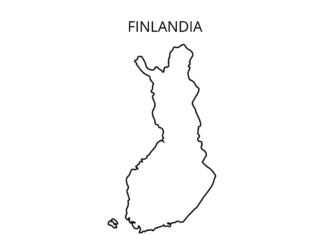 livre de coloriage de la carte de la Finlande à imprimer