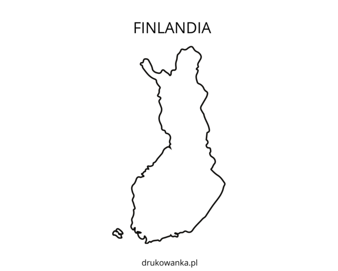 フィンランド地図の塗り絵
