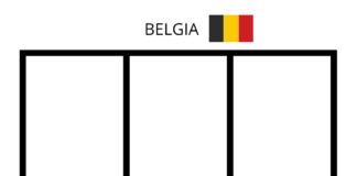 belgická vlajka na vyfarbenie k vytlačeniu