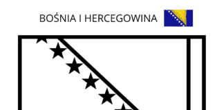 flag of bosnia and herzegovina coloring book to print