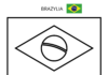 página para colorear de la bandera de Brasil