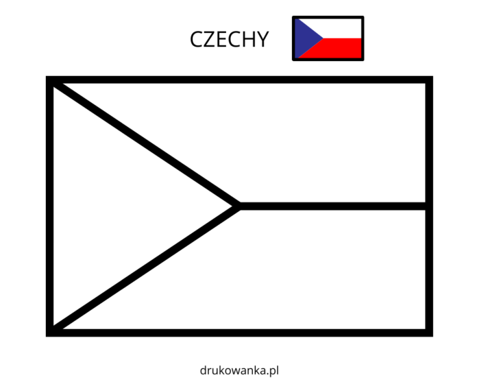Tjeckiska republikens flagga målarbok som kan skrivas ut