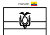 ecuadors flagga målarbok som kan skrivas ut