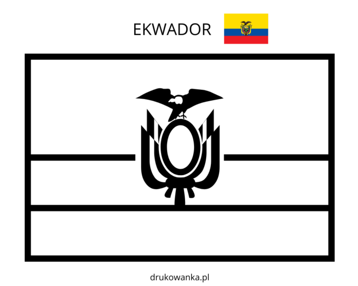 Ecuador lippu värityskirja tulostettava