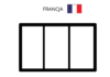 Vlajka Francúzska na vyfarbenie k vytlačeniu