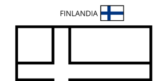 フィンランド国旗のぬりえ 印刷用