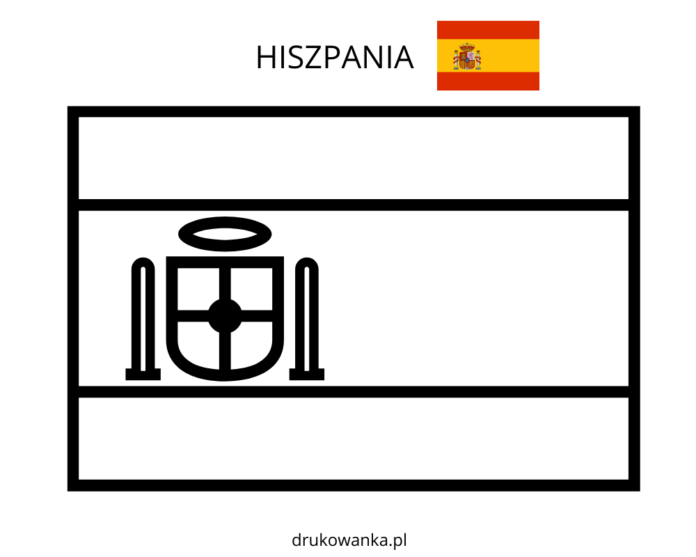 Espanja lippu värityskirja tulostettava