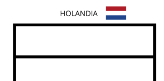 Hollandia zászlaja színezőkönyv nyomtatható