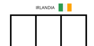 flaga irlandia kolorowanka do drukowania