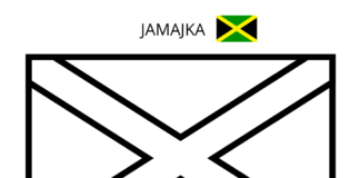 jamaicas flagga målarbok som kan skrivas ut