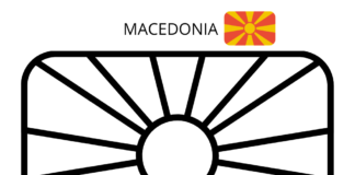 bandiera della macedonia da colorare libro da stampare