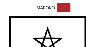 bandera de marruecos para colorear