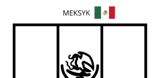 mexiko flagge färbung seite druckbar