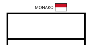 monaco flagge färbung seite druckbar